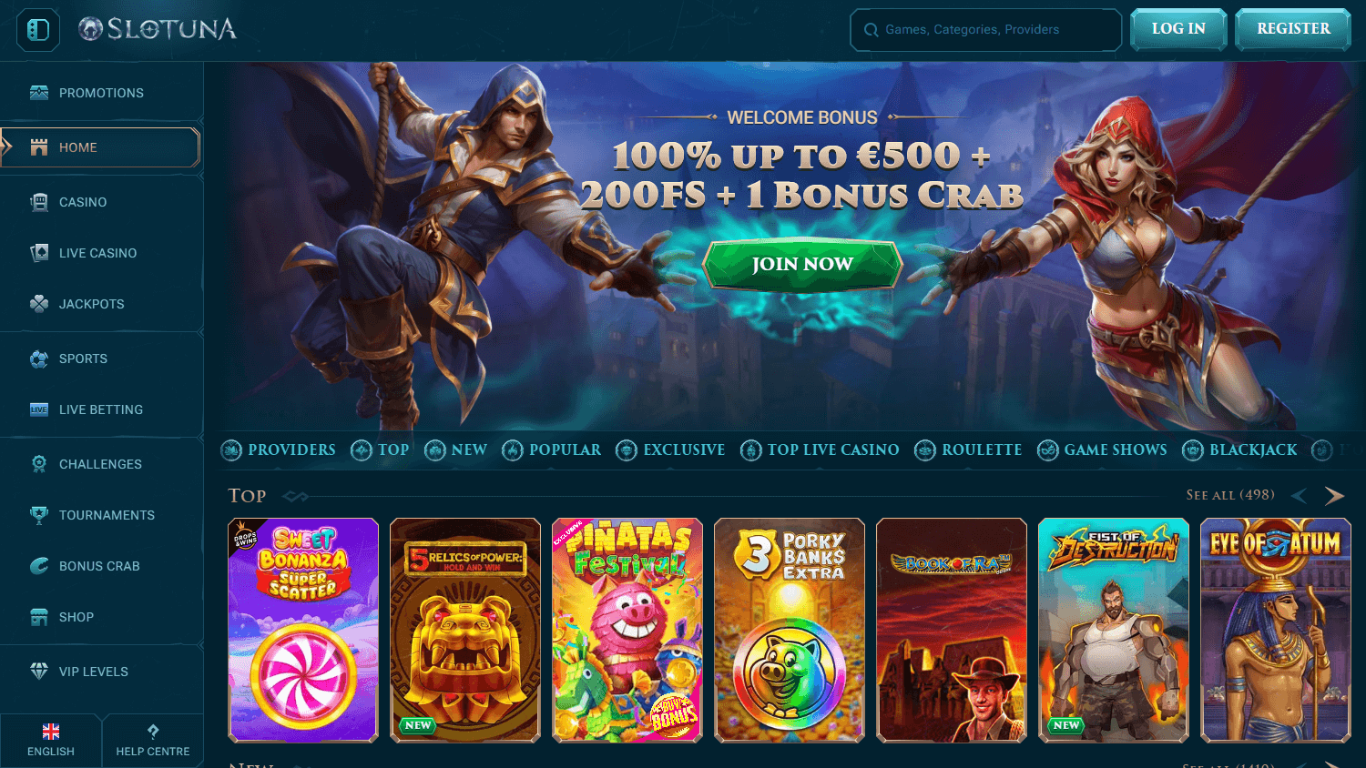 Slotuna Casino Desktop screenshot