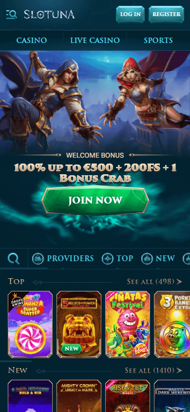 Slotuna Casino Mobile screenshot